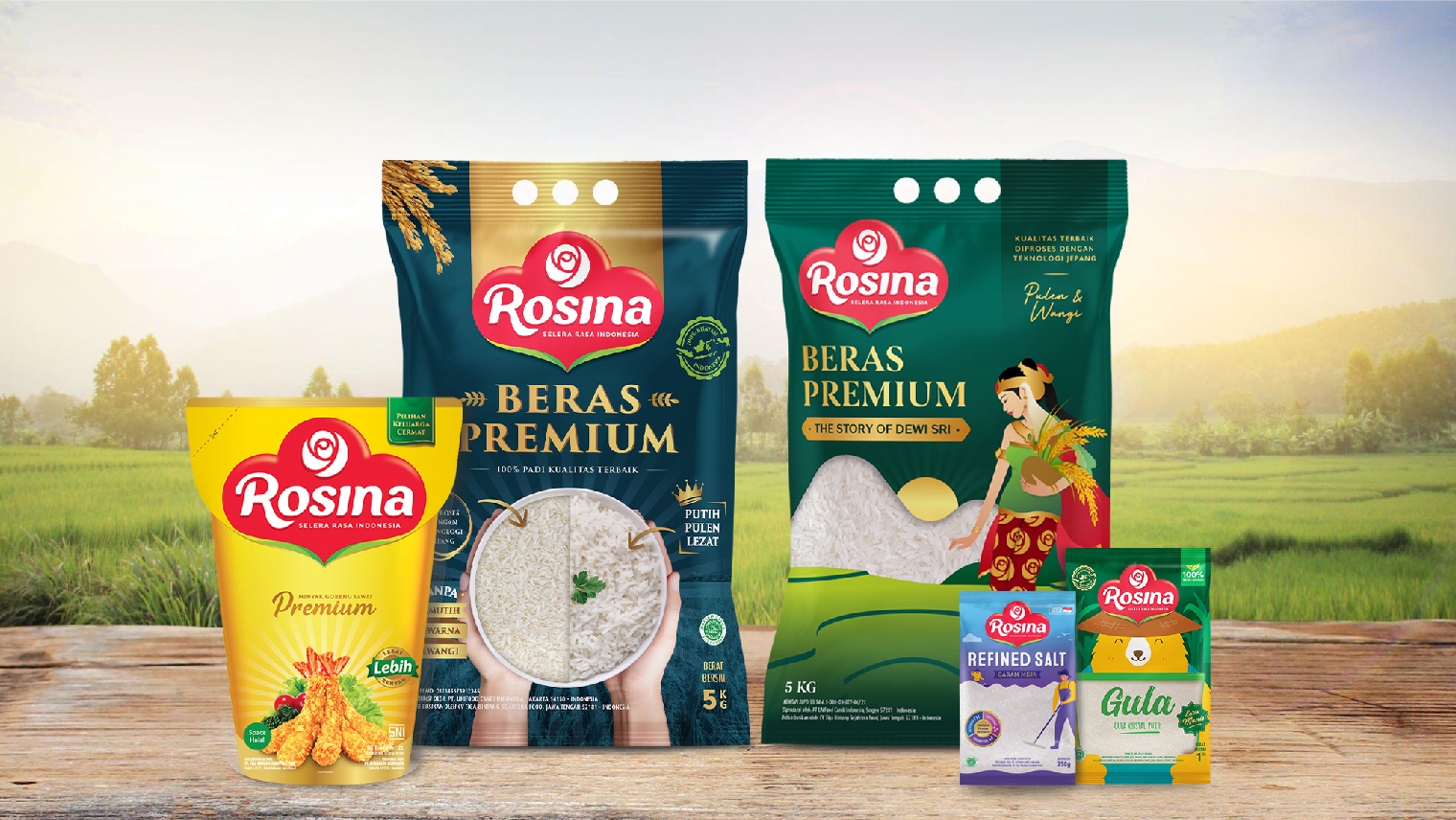 Rosina terbuat <br/> dari bahan alami. <br/> Dari alam untuk kamu.